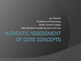 Authentic assessment - North Central College