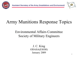 Assistant Secretary of the Army (Installations and Environment)