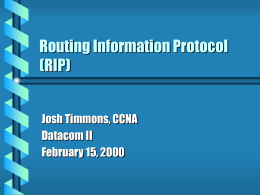 Routing Information Protocol (RIP )