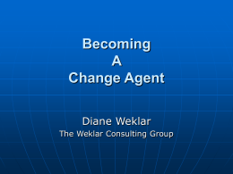 Becoming a Change Agent