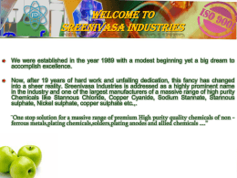 Welcome to Sreenivasa Industries