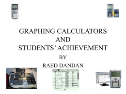 graphing calculators - Leading Curriculum Change Wikis