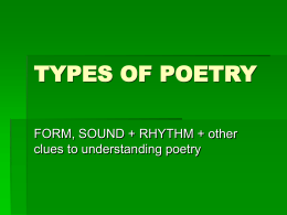 types of poetry - mhsenglishdept