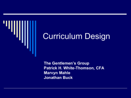 Curriculum Design