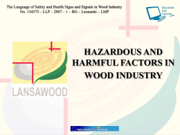 hazardous and harmful factors in Wood Industry - ADAM