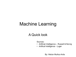 Machine Learning: a quick look