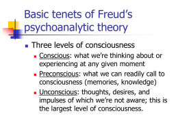 Basic tenets of Freud`s psychoanalytic theory