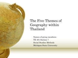 Five Themes of Geography Presentation Thailand