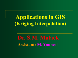 Applications in GIS (Kriging Interpolation)