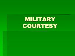 military courtesy and discipline