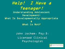 Adolescent development PowerPoint slides