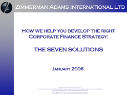 Seven Solutions - ZAI Corporate Finance Ltd