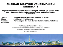 Shariah dipatuhi keharmonian dinikmati dr azman171015