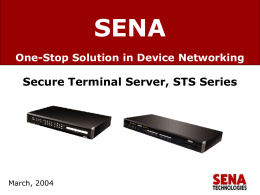 STS Series Overview - senaindustrial.com