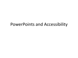 Accessible Powerpoints