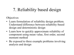 Reliability based design