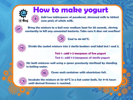 How to Make Yogurt - recipe - e-Bug