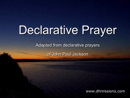 Declarative Prayer