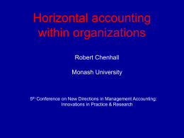 Horizontal accounting within organization