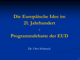 Einführung Programmdebatte Hannover - Europa