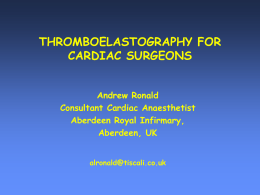 Thromboelastography in Cardiac Surgery