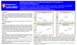 A Reference Range for Thromboelastographic Parameters