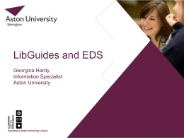 LibGuides and EDS