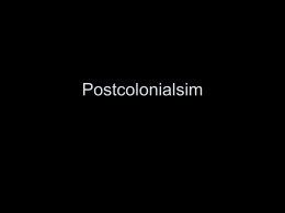 Postcolonialism presentation