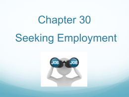 Chapter 30 Seeking Employment - Mountain View
