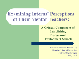 Examining Interns` Perceptions of Their Mentor Teachers