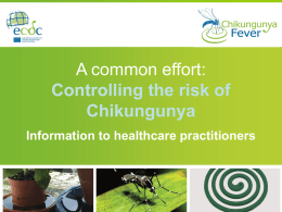 Chikungunya Fever - Presentation for Health - ECDC