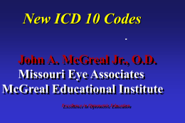 New ICD-10 Codes Handout