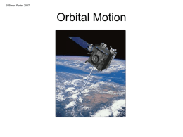 Orbital Motion - MrSimonPorter