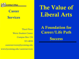The Benefits of a Liberal Arts Education