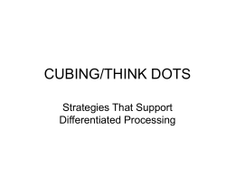 Cubing/Think Dots - Dare to Differentiate