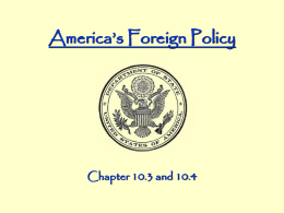 America`s Foreign Policy