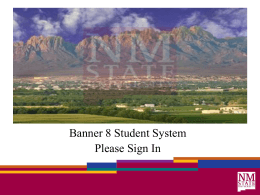 Banner 8 Student System