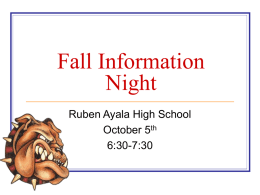 Fall Information Night