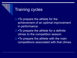 training cycles