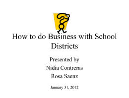 How to do business with a School District