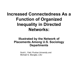 Increased Connectedness As a Function of Organized Inequality in