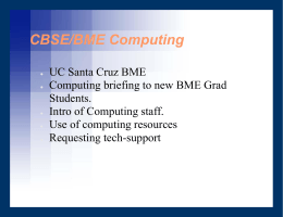 Computing at CBSE/BME