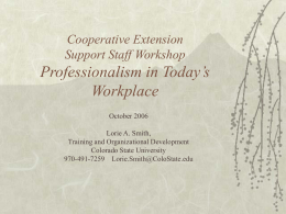 professional presence - Colorado State University Extension