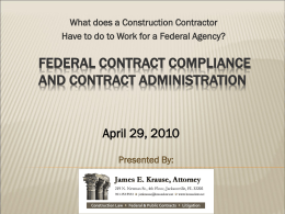 Federal contract compliance