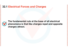 32.1 Electrical Forces and Charges