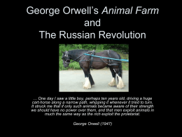 George Orwell`s Animal Farm and the Russian Revolution