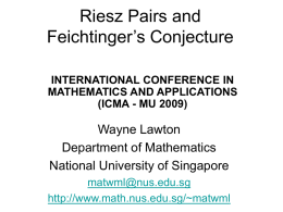Riesz_Bang - Department of Mathematics