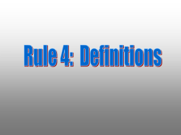 RULE 4 DEFINITIONS - OHSAA Basketball Officials