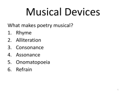 Musical Devices in Poetry