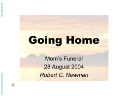 PowerPoint Presentation - Going Home
